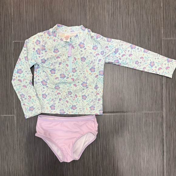 Ruffle Butts floral swimsuit 4T - Picture 1 of 4